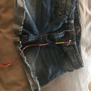 Blue denim girl shorts